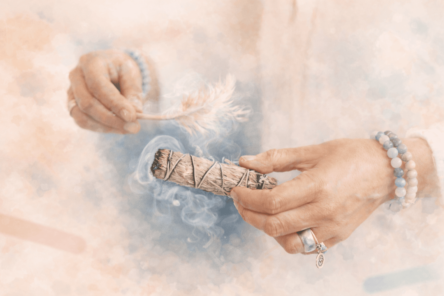 Sage used for a space and energy clearing ritual